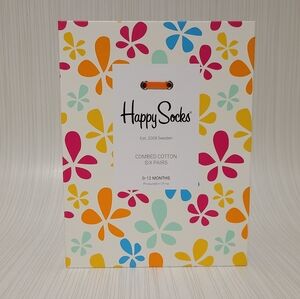 Happy Socks 6 Pair 0-12 Months Newborn Gift Set 100% Cotton New